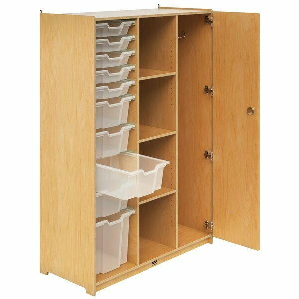 Whitney Brothers WB WB1810 Teacher's Wardrobe w/ Trays, Locking Door - 18.5'' x 40.5'' x 58.69'' 9461810